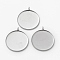 Non-Tarnish 304 Stainless Steel Pendant Cabochon Settings, Flat Round, Stainless Steel Color, Tray: 30mm, 36x31.5x2mm, Hole: 3mm