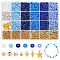 DIY Jewelry Making Kit, Including Polymer Clay Disc Beads, Alloy Pendants, Shell & Starfish Shape, Blue, 4~23x4~19x1~4mm, Hole: 1.2~2mm