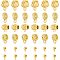 48Pcs 6 Style Brass Tube Bails, Loop Bails, Bail Beads, Mixed Shapes, Golden, 6~11.5x4~8x3~6mm, Hole: 1~3mm, 8pcs/style
