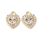 Brass Micro Pave Clear Cubic Zirconia Heart Pendants, Cadmium Free & Nickel Free & Lead Free, Real 18K Gold Plated, 11x8x3mm, Hole: 1.4mm
