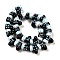 Handmade Lampwork Bumpy Beads Strands, Boot, Black, 12~13.5x12.5~14x9.5~10mm, Hole: 1.5mm, about 25pcs/strand, 12.72''(32.3cm)