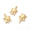 304 Stainless Steel Pendants, Tortoise, Golden, 21x14.5x3.5mm, Hole: 1.5mm