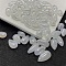 Handmade Lampwork Charms, Teardrop, White, 14x8x5mm, Hole: 0.9~1.2mm