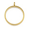 Ion Plating(IP) 304 Stainless Stee Locket Pendants, with Glass, Flat Round Charm, Real 18K Gold Plated, 36x29x6mm, Hole: 5mm