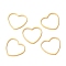 201 Stainless Steel Linking Rings, Heart, Golden, 14x15.5x1mm