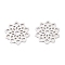 Non-Tarnish 201 Stainless Steel Pendants, Laser Cut, Manual Polishing, Flower, Stainless Steel Color, 16x16x1mm, Hole: 2mm