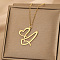 304 Stainless Steel Heart Initial Pendant Necklaces for Women Men, Golden, Letter Y, 15.75~17.72 inch(40~45cm)