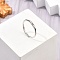 Rhodium Plated 925 Sterling Silver Adjustable Rings, Platinum, Twelve Constellations, Virgo, 2mm, Inner Diameter: 16mm
