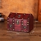 Rectangle Retro Wood Jewelry Set Storage Organizer Boxes, Treasure Chest for Earrings, Rings, Necklaces, FireBrick, 24x17x18cm