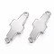 Tarnish Resistant 304 Stainless Steel Links connectors, Cross, Stainless Steel Color, 36.5x13.5x2mm, Hole: 3mm