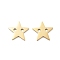 304 Stainless Steel Connector Charms, Ion Plating(IP), Star, Real 14K Gold Plated, 15x15.5x1mm, Hole: 1.8mm