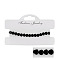 Natural Non-magnetism Hematite Bradided Bead Bracelets for Women Men, Heart
