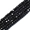 Natural Black Tourmaline Beads Strands, Faceted, Cube, 2x2x2mm, Hole: 0.6mm, about 182pcs/strand, 15.16''~15.55''(38.5~39.5cm)