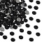 Preciosa® Crystal Hotfix Flatback Stones, Czech Crystal, Round(438 11 612 Chaton Rose VIVA 12 ®), 23980 Jet, SS12(3.3~3.5mm)