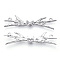 Non-Tarnish 304 Stainless Steel Connector Charms, Halloween Bat Links, Stainless Steel Color, 11.5x49x3mm, Hole: 1.6mm