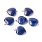Natural Dyed Lapis Lazuli Pendants, Heart, with Platinum Tone Brass Findings, Heart, 27~28x24.5~26x6~8.5mm, Hole: 2.4x5.6mm