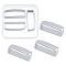 GORGECRAFT 3PCS Belt Buckle Loop Replacement Alloy Leather Belt Hardware Belts Loop Keeper for 38-39mm Belts Buckle Accessories (Platinum)