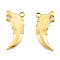 Ion Plating(IP) 201 Stainless Steel Pendants, Wolf, Real 18K Gold Plated, 30.5x14x3mm, Hole: 2.5mm
