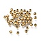 Round PVD Vacuum Plating 304 Stainless Steel Beads, Golden, 4mm, Hole: 1.5mm