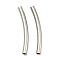 Non-Tarnish 304 Stainless Steel Tube Beads, Curved Tube, Stainless Steel Color, 30x3mm, Hole: 2.5mm