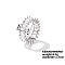 Fashionable Brass Rhinestone Plaid Ring Jewelry, Platinum, Clear, show in picture