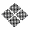 Opaque Cellulose Acetate(Resin) Pendants, Rhombus with Grid Pattern, Black, 34x34x2.5mm, Hole: 1.4mm