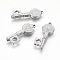 Non-Tarnish 201 Stainless Steel Pendants, Key, Saint Benedict Medal, Stainless Steel Color, 26x10x3mm, Hole: 1mm