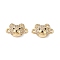 Brass Micro Pave Cubic Zirconia Connector Charms, Cadmium Free & Lead Free, Real 16K Gold Plated, Bear Links, Clear, 2. 9.5x15x4mm, Hole: 1.4mm
