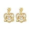 Brass Micro Pave Cubic Zirconia Pendants, Heart Charms, Ion Plating(IP), Long-Lasting Plated, Lead Free & Cadmium Free, Golden, 18x14.5x4mm, Hole: 2.5x2mm