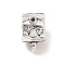 Tibetan Style Alloy Tube Bail Rhinestone Settings, Loop Bails, Hanger Links, Column, Antique Silver, Fit for 1.2mm Rhinestone, 13x8x9mm, Hole: 1.5mm, about 267pcs/500g