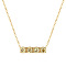 Colorful Gemstones Necklaces, Stainless Steel Cable Chain Necklace for Women