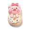 Colorful Pig Theme Opaque Resin Cabochons, Pig, 29x17x10mm