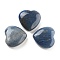 Heart Dyed & Heated Natural Blue Aventurine Palm Stones, Anxiety Healing Thumb Stone, 19.5~20.5x20~20.5x5.8~6.8mm