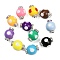 Resin Rhinestone Beads, Candy, with Brass Findings, Polka Dot, 20~20.5x15.5~16mm, Hole: 2.2mm