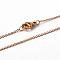 304 Stainless Steel Cable Chain Necklaces, with Lobster Claw Clasps, Golden, 23.4 inch(59.4cm)