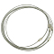 Steel Wire Bracelet Making, with Alloy Clasp, Gray, Size: about 1mm thick, 62mm inner diameter