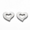 Tarnish Resistant 304 Stainless Steel Linking Rings, Heart, Stainless Steel Color, 13x15x1mm, inner diameter: 7x4.5mm
