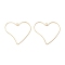 Rack Plating Brass Open Back Bezel Pendants, Long-Lasting Plated, Cadmium Free & Lead Free, Hollow Heart, Real 14K Gold Plated, 36x40.5x1mm, Hole: 2.3mm