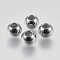 201 Stainless Steel Beads, with Rubber Inside, Slider Beads, Rondelle, Stainless Steel Color, 6x5mm, Hole: 1.5mm