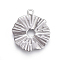 Tarnish Resistant 304 Stainless Steel Pendants, Floral, Stainless Steel Color, 20x18x1mm, Hole: 1.6mm