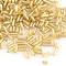 Tube Glass Bugle Beads, Silver Lined, Light Khaki, 4~4.5x2mm, Hole: 1mm, about 1556pcs/50g