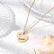 Mother's Day 304 Stainless Steel Pendant Necklace, Brass Cable Chain Necklaces for Women, Golden, Mom Heart, 15.75 inch(40cm)