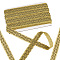 Polyester Braided Lace Ribbons, Garment Accessories, Yellow, 3/4 inch(20mm), about 13.12 Yards(12m)/Board