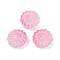 Transparent Glass Beads, Flowers, Baking Paint, Pale Violet Red, 16x15.5x7.5mm, Hole: 1.2mm