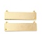 Rack Plating Brass Connector Charms, Cadmium Free & Lead Free, Rectangle Links, Long-Lasting Plated, Real 24K Gold Plated, 9.5x31x1mm, Hole: 1mm