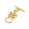 Brass Toggle Clasps, Cadmium Free & Nickel Free & Lead Free, Chinese Knotting, Real 18K Gold Plated, Ring: 23x13x2mm, Hole: 2.6x2.6mm, Bar: 18x6.5x1.4mm, Hole: 2.6x2.6mm
