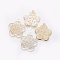 Iron Filigree Pendants, Flower, Golden, 25.5x24x0.3mm, Hole: 1.4mm