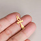 304 Stainless Steel Religion Ankh Cross Links Connector Charms, Golden, 25x10mm