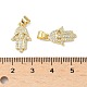Латунные микро проложить кубического циркония подвески KK-Q068-46G-3