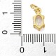 Латунные микро проложить кубического циркония подвески KK-U050-06G-02-3